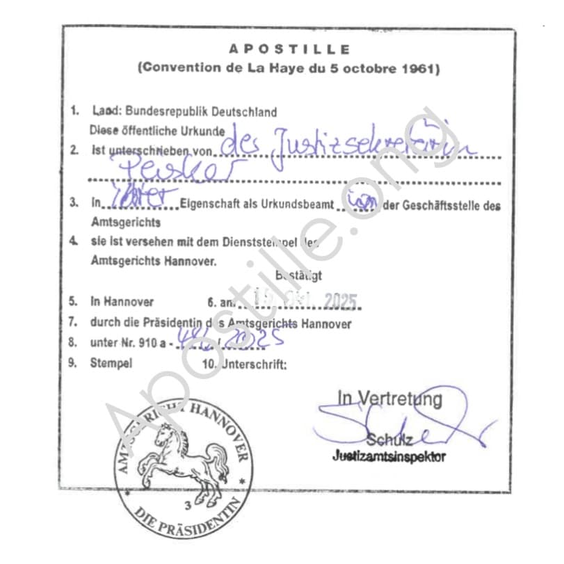 Apostille — Ireland